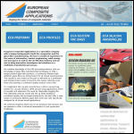 Screen shot of the European Composite Applications website.
