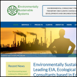 Screen shot of the Environmentally Sustainable Systems Ltd website.