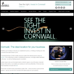 Screen shot of the Invest in Cornwall website.