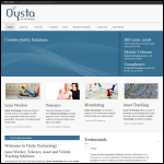 Screen shot of the Oysta Technology Ltd website.