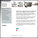 Screen shot of the Shrinkpack Ltd website.