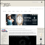 Screen shot of the Cunningham Jewellers website.