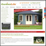 Screen shot of the GardenLife log cabins website.