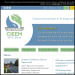 Screen shot of the The Chartered Institute of Ecology & Environmental Management website.