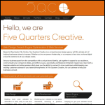 Screen shot of the Five Quarters Creative website.