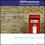 Screen shot of the Zest Promotional website.