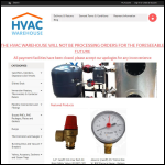 Screen shot of the HVAC Warehouse Ltd website.