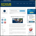 Screen shot of the SP Taylor Plumbing and Gas Services website.