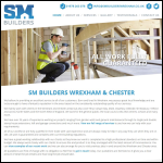Screen shot of the SM Builders website.