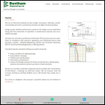 Screen shot of the Bentham Engineering Ltd website.