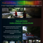 Screen shot of the Peaks and Paddles website.