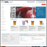 Screen shot of the SML Marine Paints website.