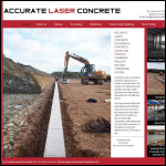 Screen shot of the Accurate Laser Concrete website.