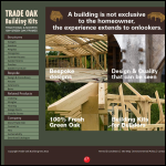 Screen shot of the Trade Oak Building Kits website.
