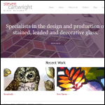 Screen shot of the Steven Cartwright Glass Designs website.