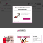 Screen shot of the Ava Dancewear website.