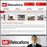 Screen shot of the MK Relocations website.
