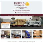 Screen shot of the Jonills Removals & Storage website.