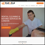 Screen shot of the End to End of Tenancy Cleaning website.