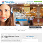 Screen shot of the Telephone-answering.biz website.
