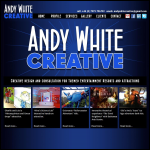 Screen shot of the Andy White Creative website.