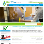 Screen shot of the KomPear Cleaning website.