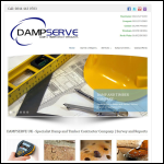 Screen shot of the DampServe website.