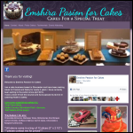 Screen shot of the Emshira Passion for Cakes website.