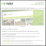 Screen shot of the CADaptor Solutions website.