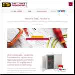 Screen shot of the DD Fire Alarms Ltd website.