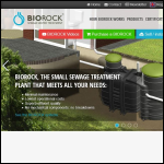 Screen shot of the BIOROCK Sewage Treatment website.