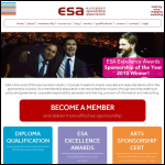 Screen shot of the European Sponsorship Association website.