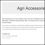 Screen shot of the Agri Accessories website.