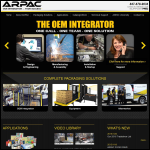 Screen shot of the ARPAC (Europe) Ltd website.