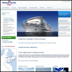 Screen shot of the Brittany Ferries Freight website.