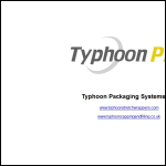 Screen shot of the Typhoon Packaging Systems Ltd website.