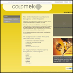 Screen shot of the Goldmek website.