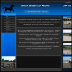 Screen shot of the Dewick Equestrian Arenas website.