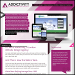 Screen shot of the Addictivity Ltd website.
