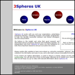 Screen shot of the 3spheres Uk Ltd website.