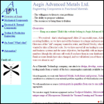 Screen shot of the Aegis Advanced Metals Ltd website.