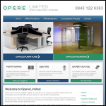 Screen shot of the Opere Ltd website.