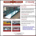 Screen shot of the Premier Steel Services website.