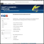 Screen shot of the Swift Cleaners - Preston website.