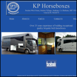 Screen shot of the Kp Horseboxes website.