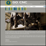 Screen shot of the Go CNC website.