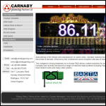 Screen shot of the Carnaby Gaming Machines Ltd website.