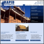 Screen shot of the Rapid Scaffolding Ltd website.