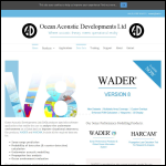 Screen shot of the Ocean Acoustic Developments Ltd website.