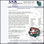 Screen shot of the A.S.K Rewinds Ltd website.
